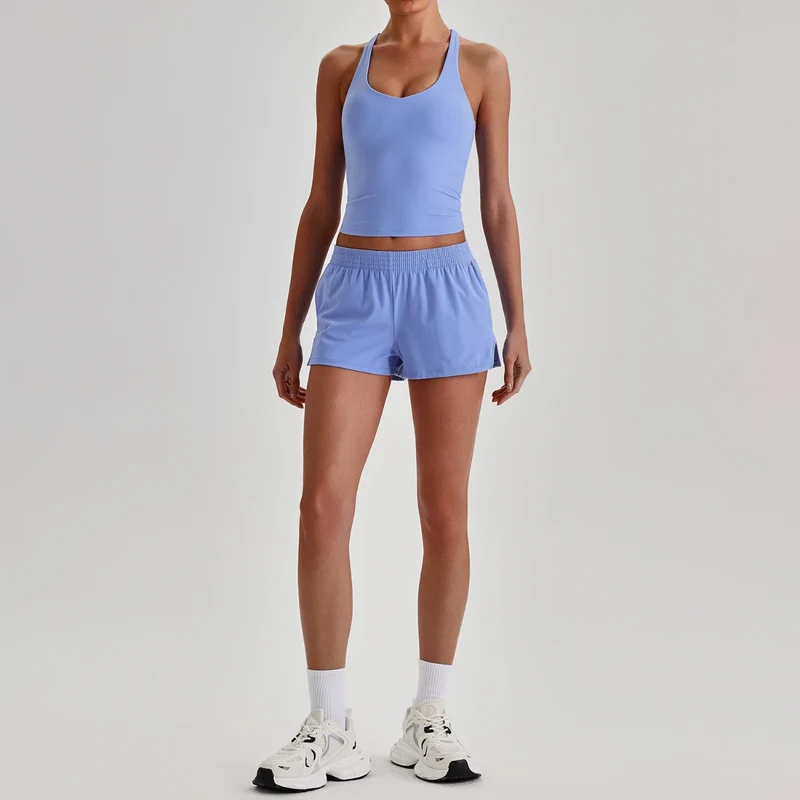 SPARK Women's Racerback Tank Top&Quick Dry Shorts 2 Piece Yoga Set LQ4123