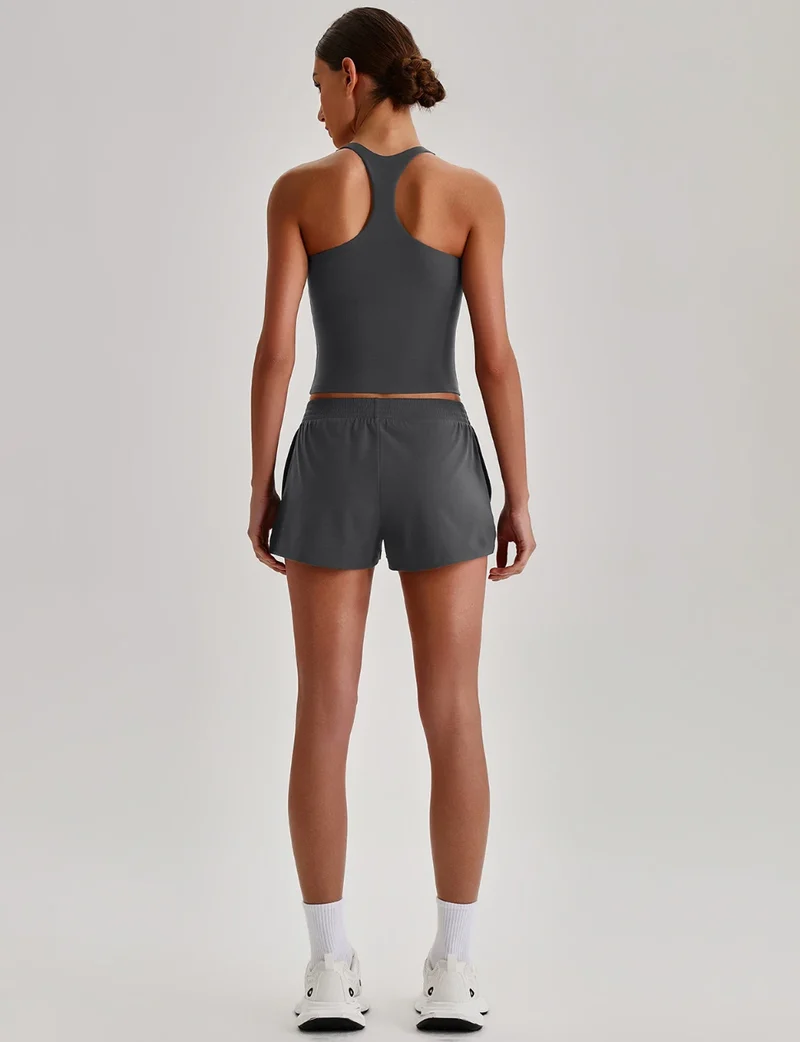 SPARK Women's Racerback Tank Top&Quick Dry Shorts 2 Piece Yoga Set LQ4123