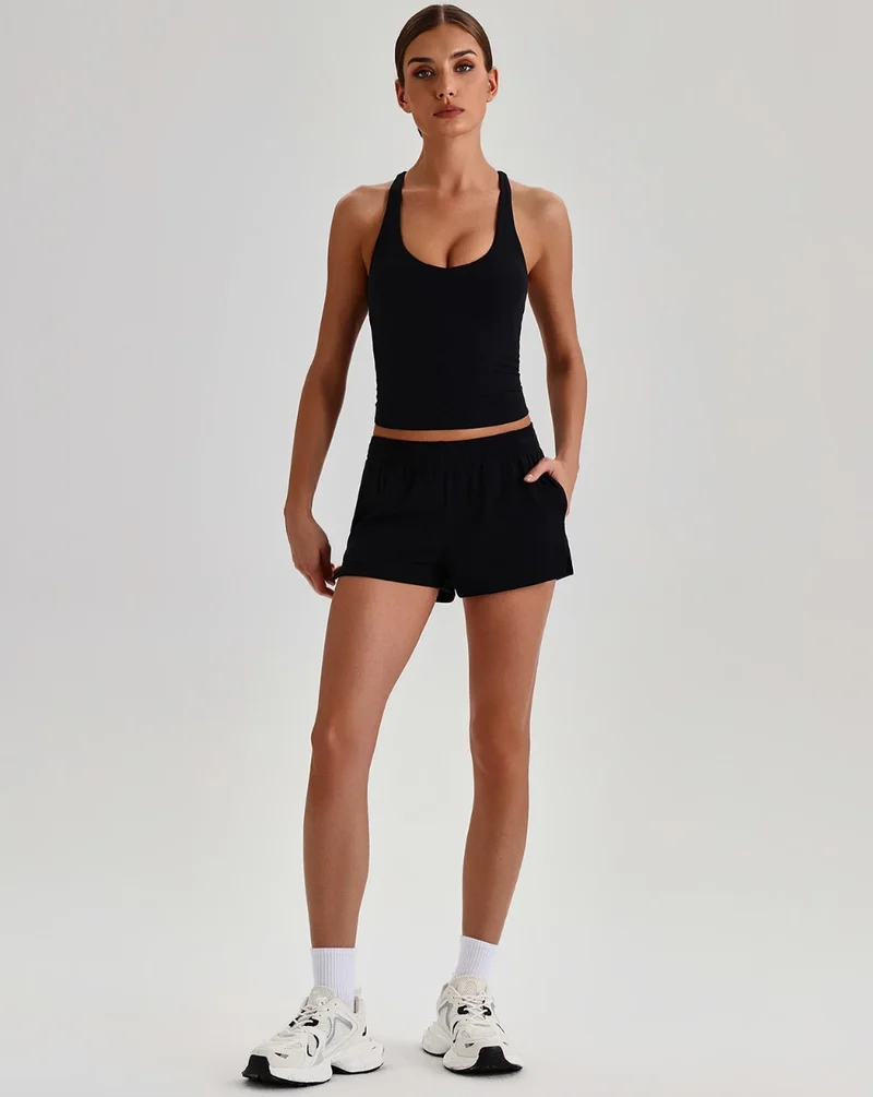 SPARK Women's Racerback Tank Top&Quick Dry Shorts 2 Piece Yoga Set LQ4123