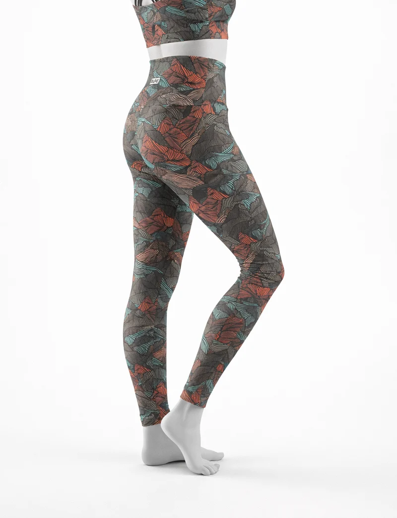Leggings techniques pour femmes – Motif PeakWave
