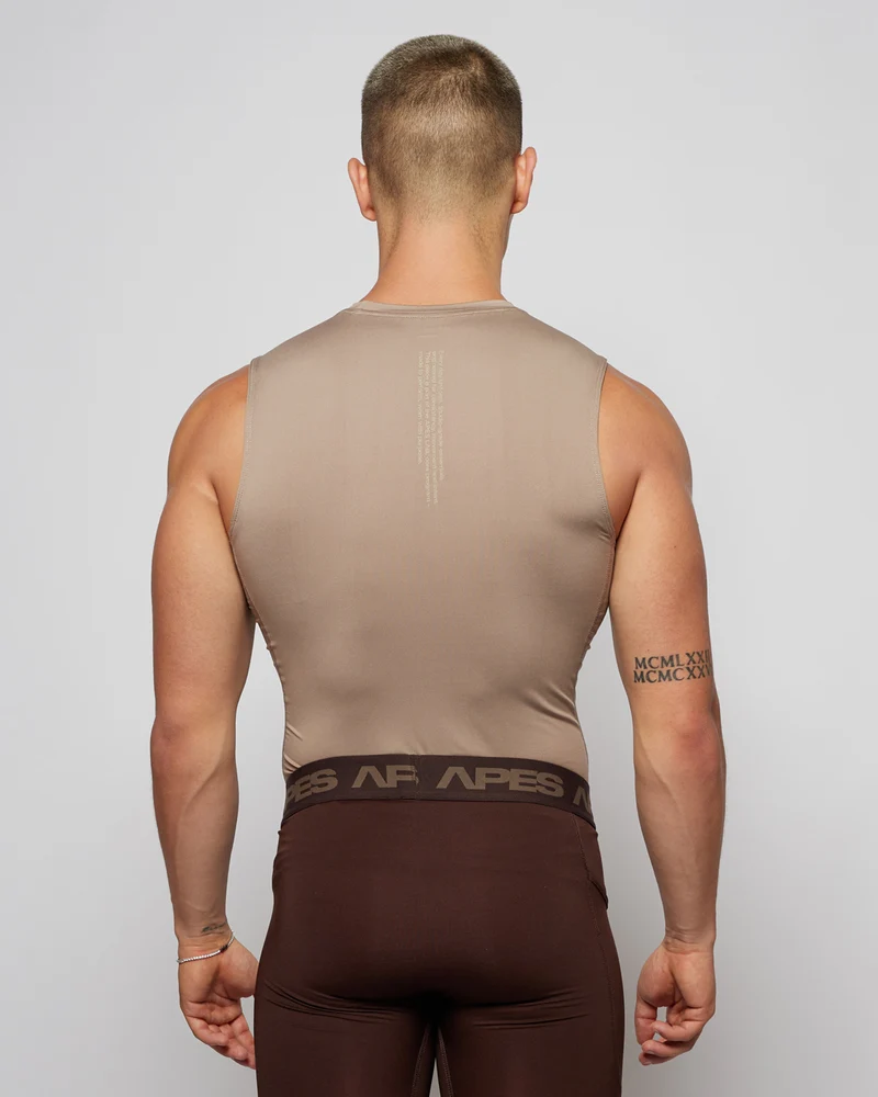 Skin Compression TANK - Taupe