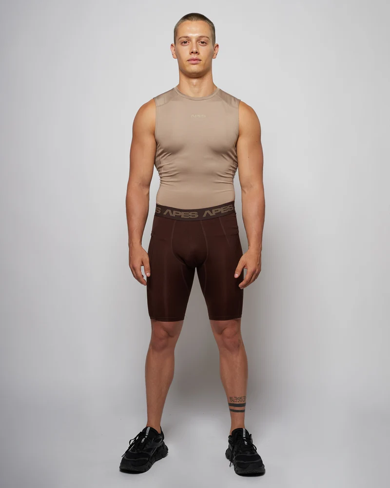 Skin Compression TANK - Taupe
