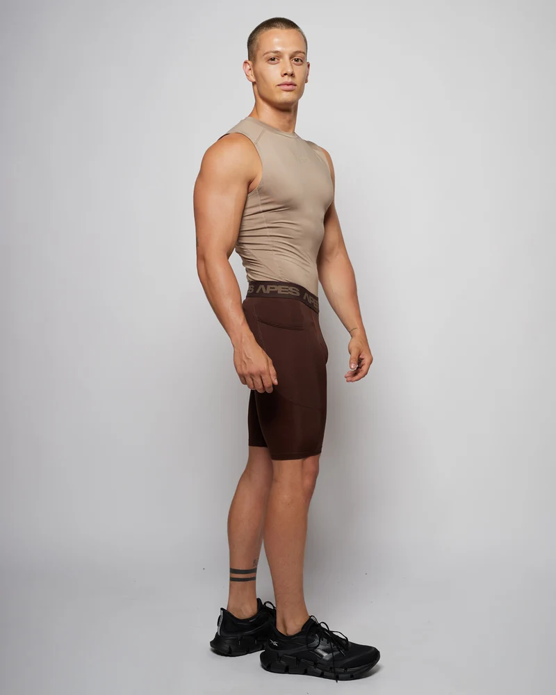 Skin Compression TANK - Taupe