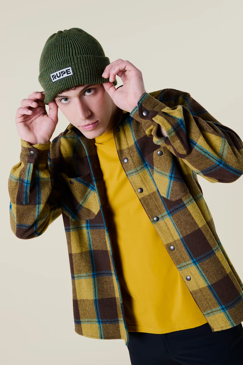 Chemise en flanelle de laine à carreaux