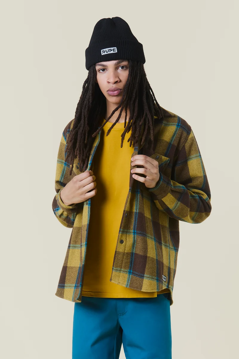 Chemise en flanelle de laine à carreaux