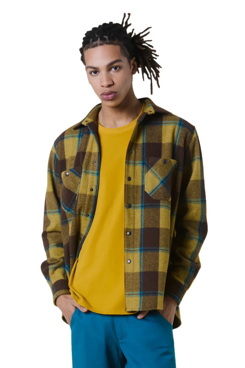 Chemise en flanelle de laine à carreaux