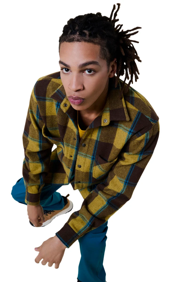 Chemise en flanelle de laine à carreaux