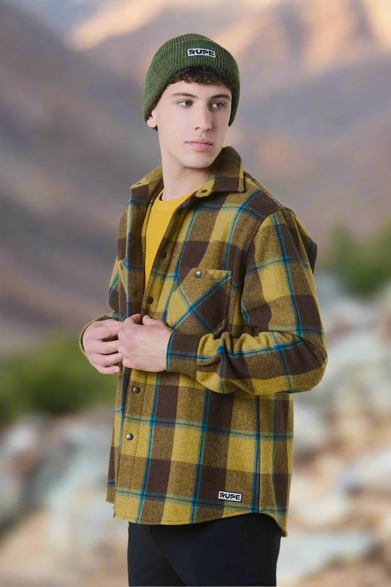 Chemise en flanelle de laine à carreaux