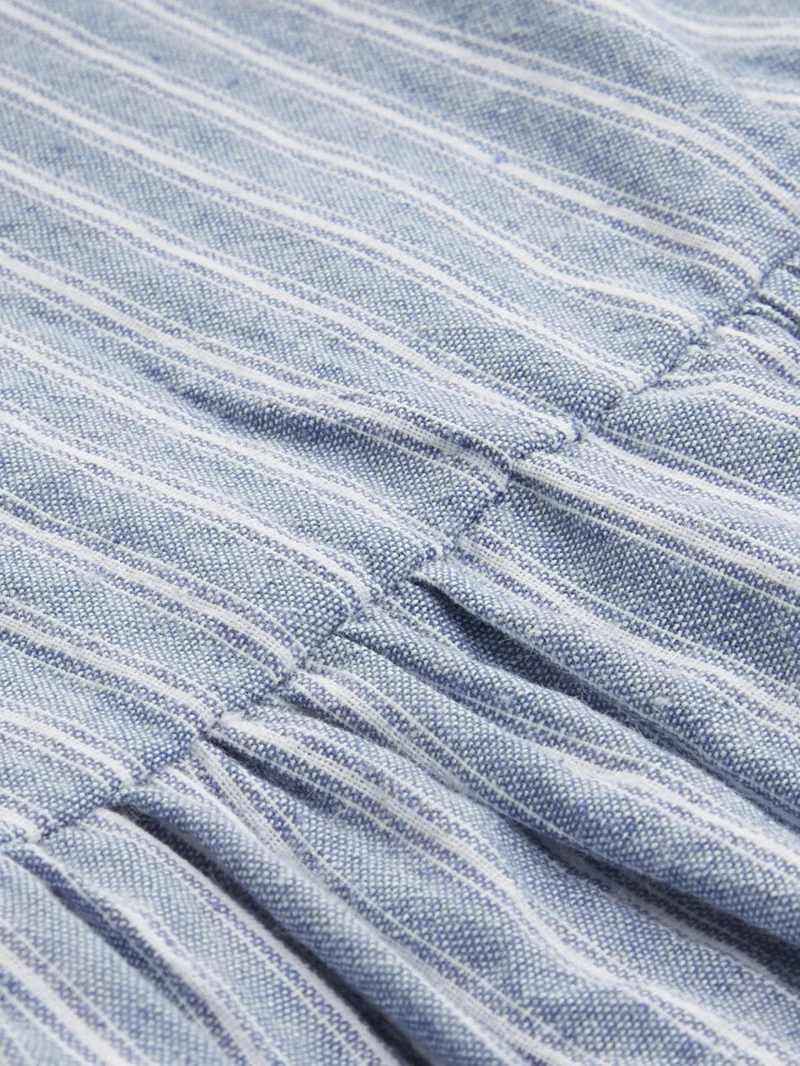 Appliqué Striped Smock Top