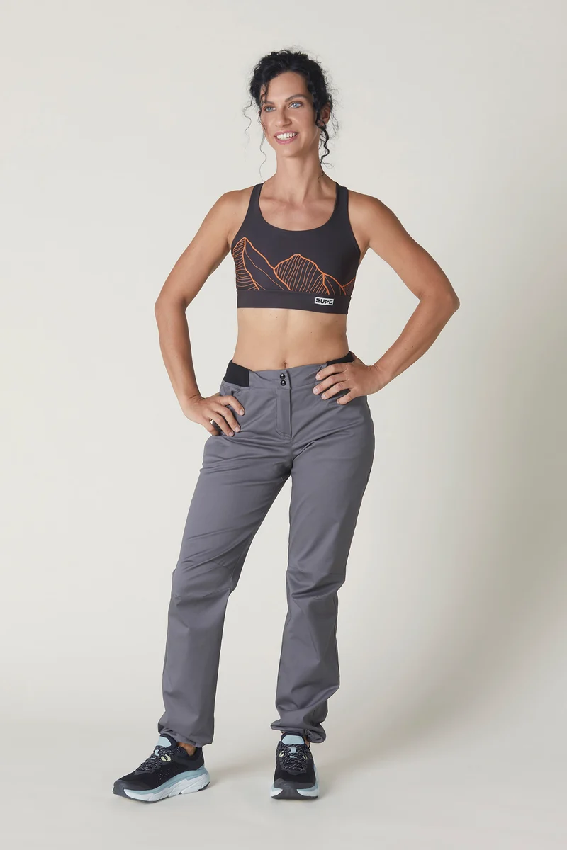 Pantalon d'escalade ANDE - gris femme fait main