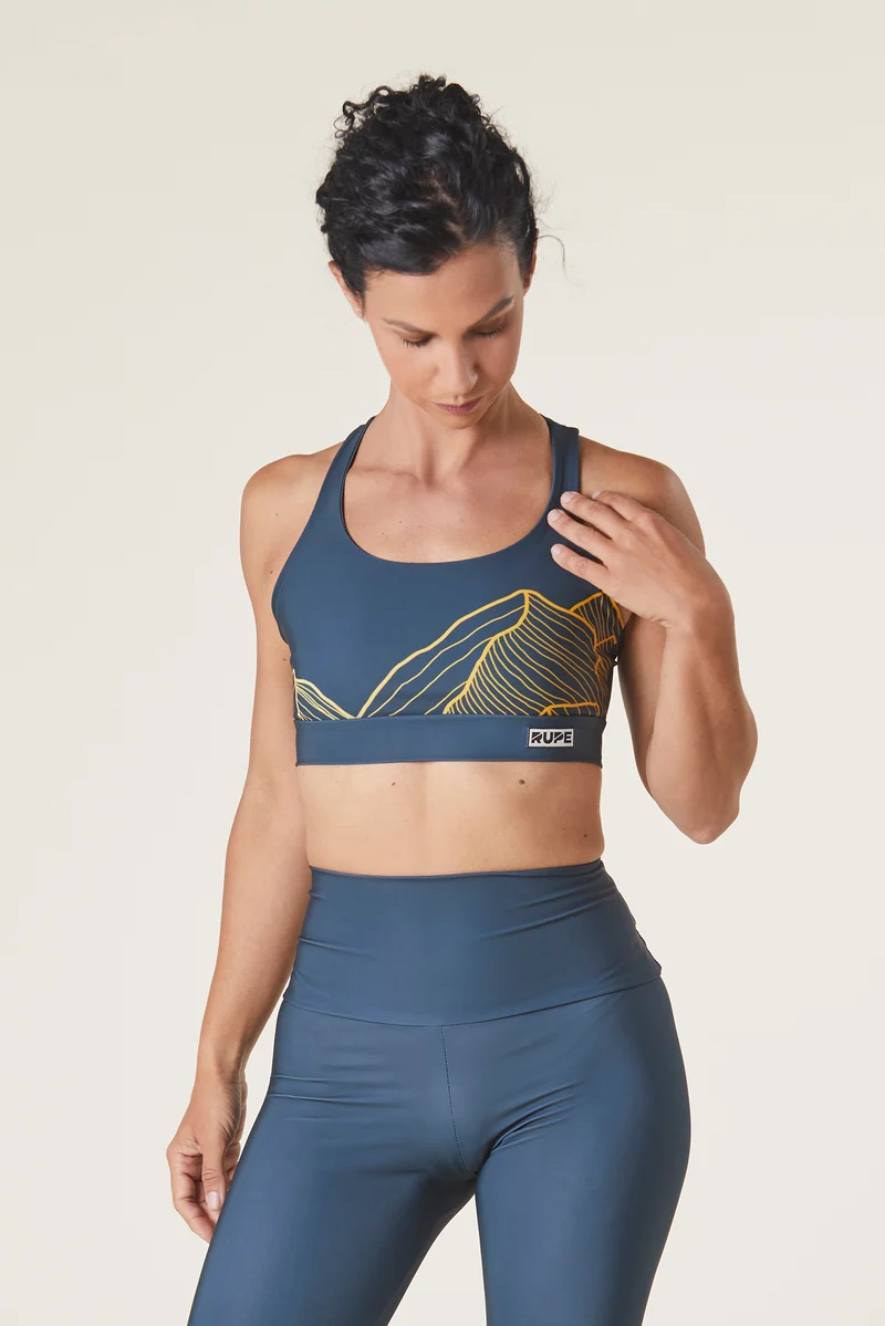 Brassière de sport tressé Mountain femme- bleu sarcelle