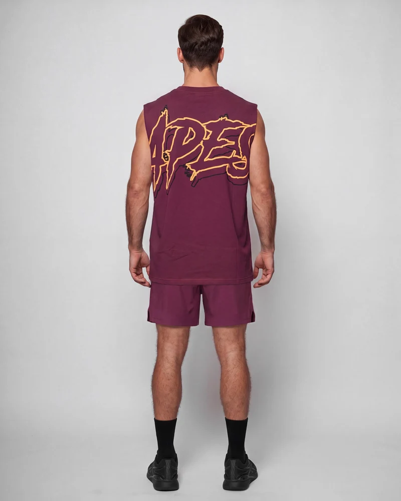 Big Logo Oversize Tank - Dark Fuchsia