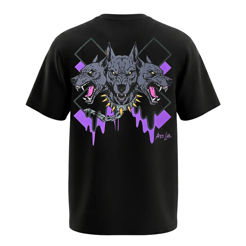 Hell Dog Core Edit Oversize T-shirt - Black