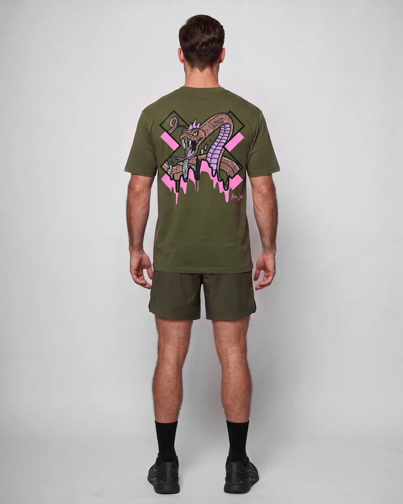 Snake Core Edit Oversize T-shirt - Mud