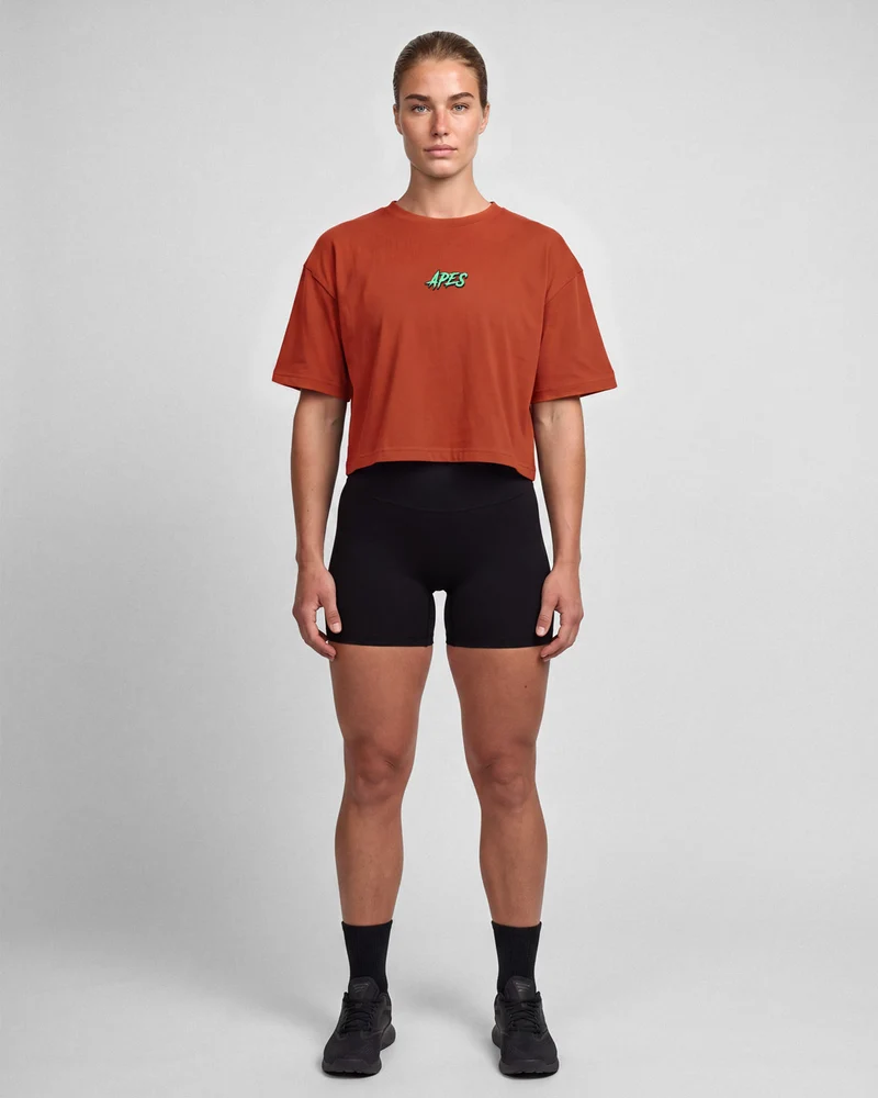 Phoenix Core Edit Crop Oversize T-shirt - Rust