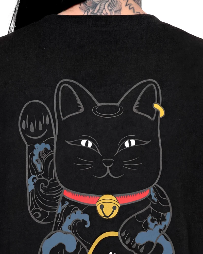 Apes Lab. Original Maneki Neko Boxy Tshirt - Black