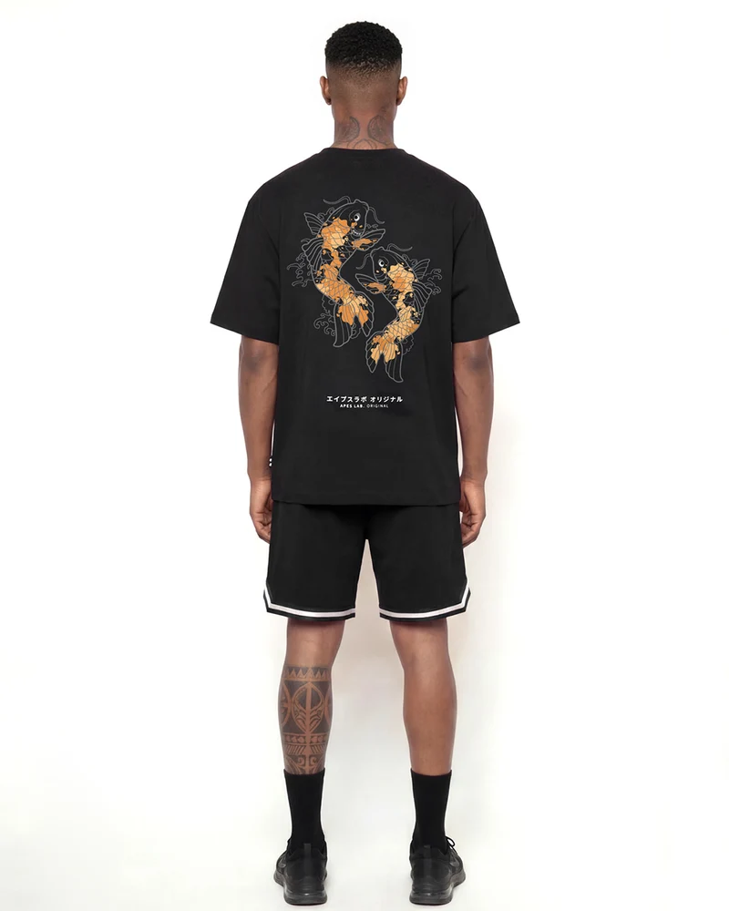 Apes Lab. Original Koi Boxy Tshirt - Black
