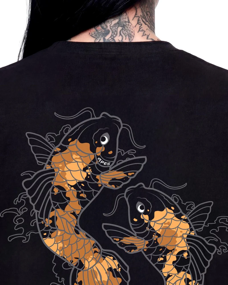 Apes Lab. Original Koi Boxy Tshirt - Black