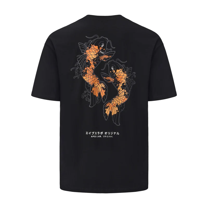 Apes Lab. Original Koi Boxy Tshirt - Black