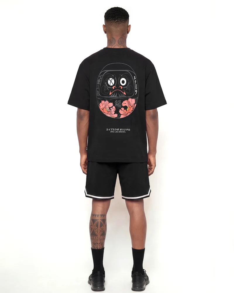 Apes Lab. Original Daruma Boxy Tshirt - Black