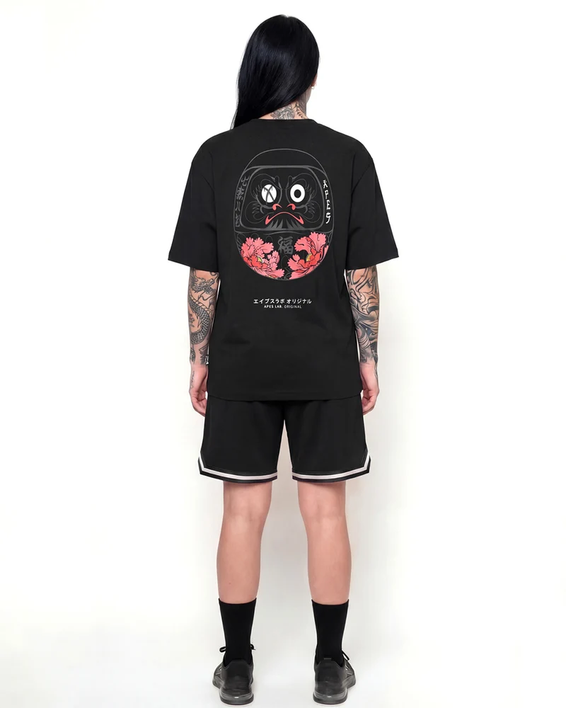 Apes Lab. Original Daruma Boxy Tshirt - Black