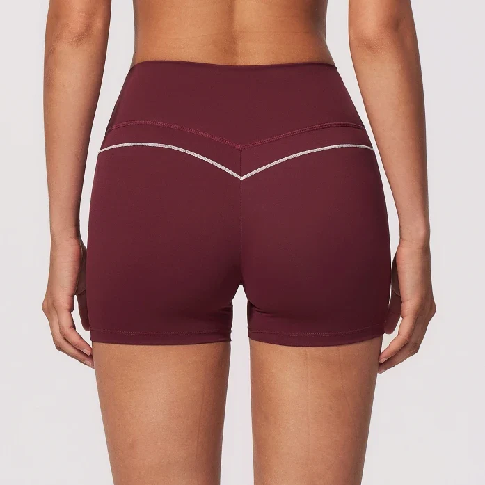 SPARK 2026 New Women's Color-Block High-Waisted Athletic Shorts ZC9615