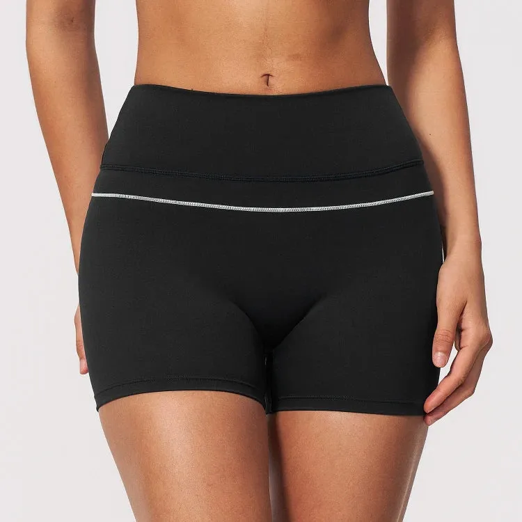 SPARK 2026 New Women's Color-Block High-Waisted Athletic Shorts ZC9615