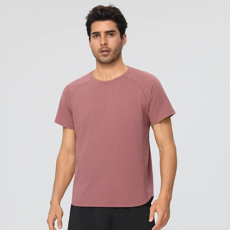 SPARK Men's Linen-Cotton Feel Quick-Dry T-Shirt YEL61204