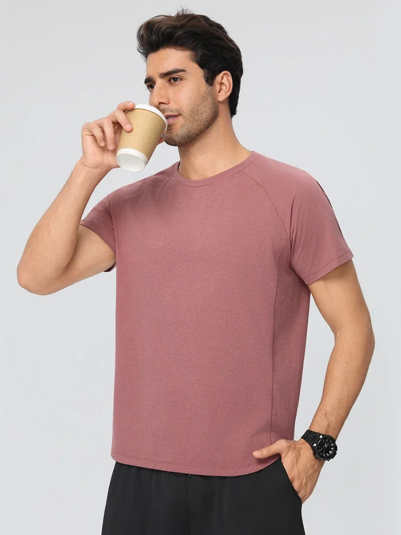 SPARK Men's Linen-Cotton Feel Quick-Dry T-Shirt YEL61204