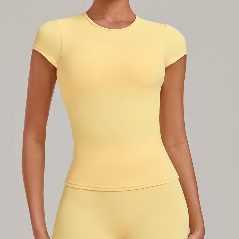 SPARK Women's Hollow Back Quick Dry Yoga Short-Sleeve TF3098