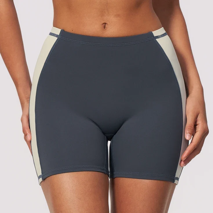 SPARK High Waist Color Block Peach Lift Butt Yoga Shorts ZC2567