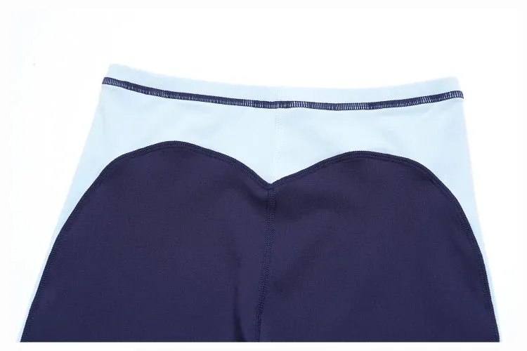 SPARK High Waist Color Block Peach Lift Butt Yoga Shorts ZC2567