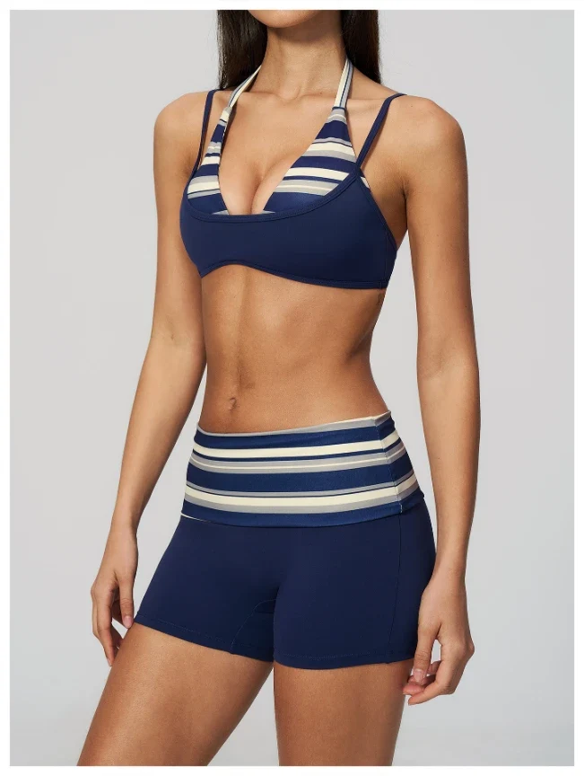 SPARK New Color-blocked Polka Dot Yoga Bra ZC4549