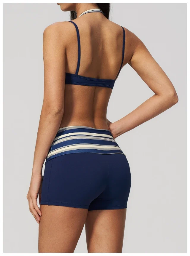 SPARK New Color-blocked Polka Dot Yoga Bra ZC4549