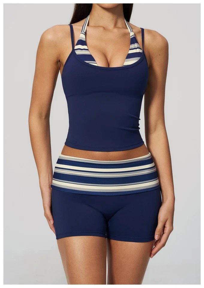 SPARK New Color-blocked Polka Dot Yoga Tank Top ZC4549