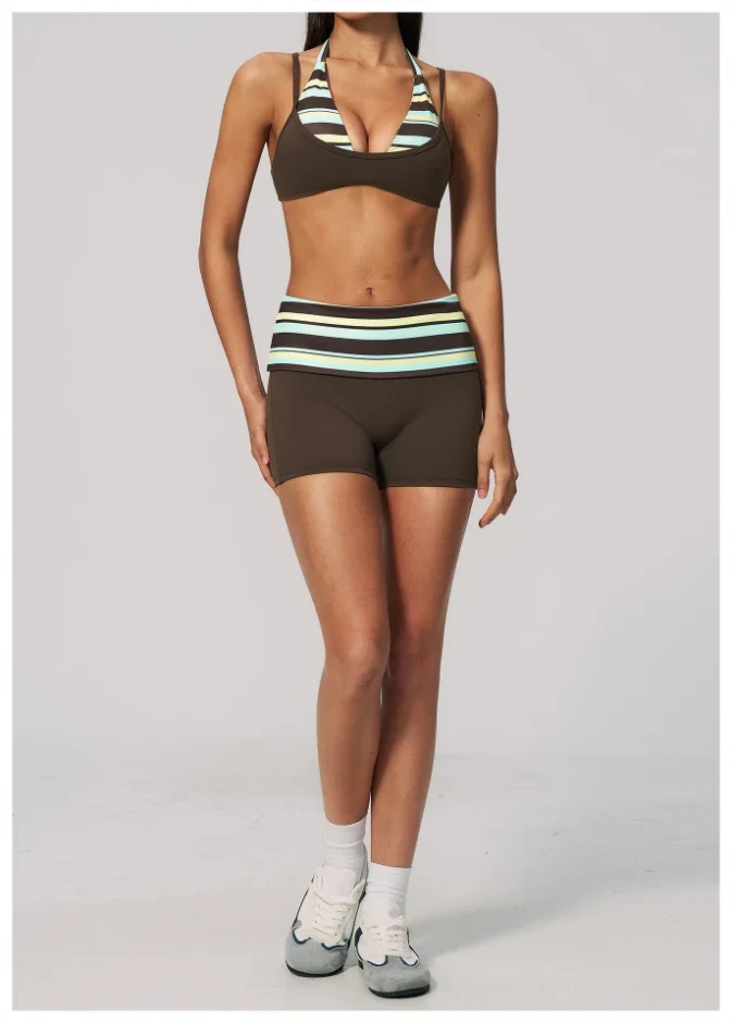 SPARK 2026 Summer New Fold Over Yoga Fitness Shorts ZC4549