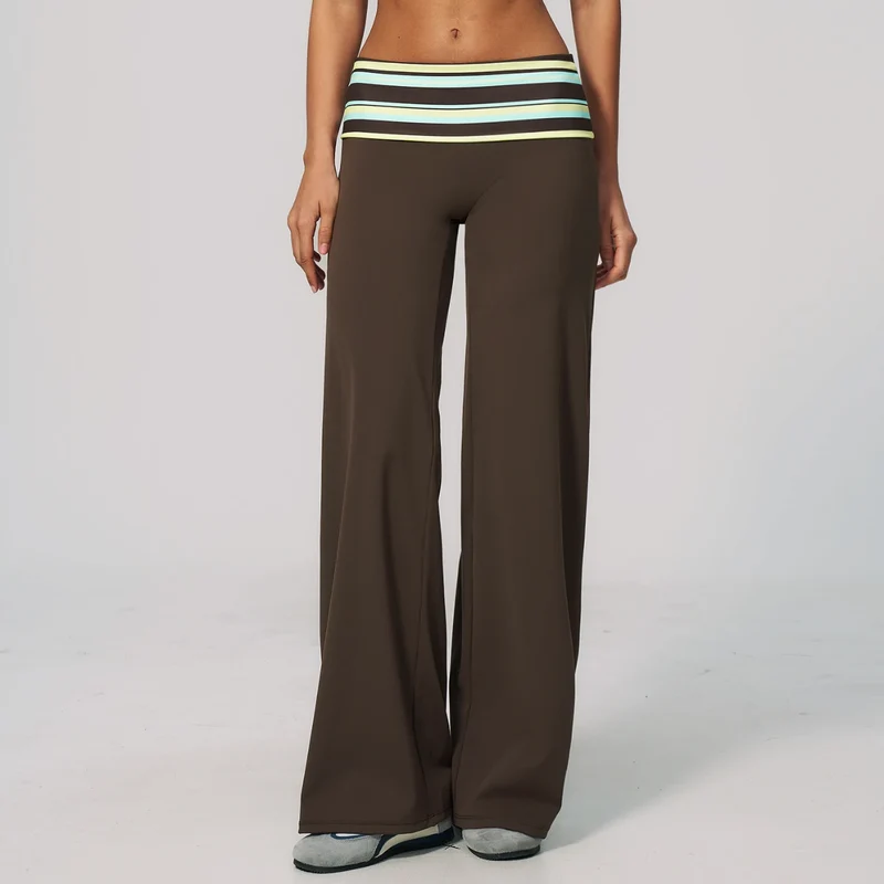 SPARK Retro Polka Dot Fold-Over Yoga Pants ZC4549
