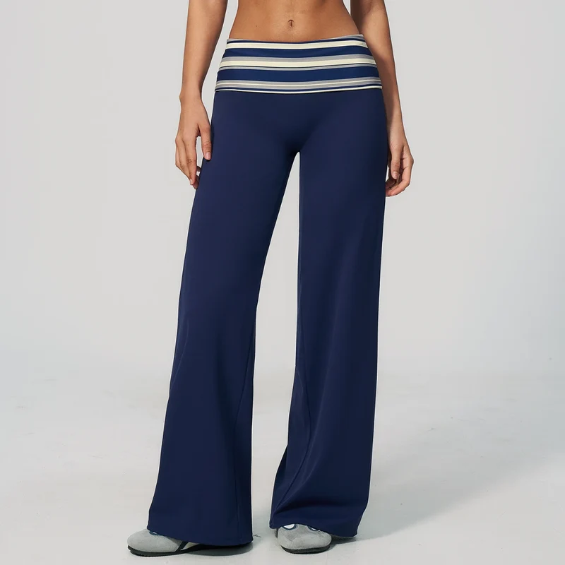 SPARK Retro Polka Dot Fold-Over Yoga Pants ZC4549