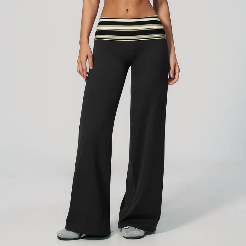 SPARK Retro Polka Dot Fold-Over Yoga Pants ZC4549