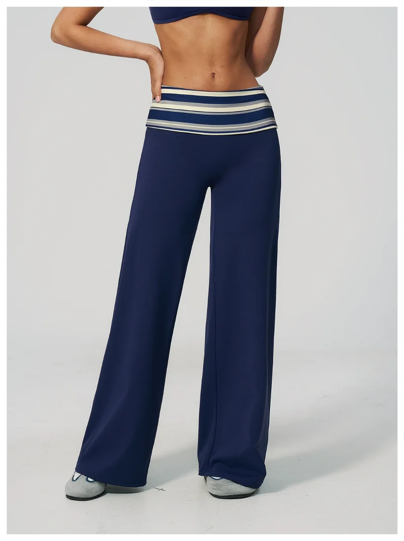 SPARK Retro Polka Dot Fold-Over Yoga Pants ZC4549