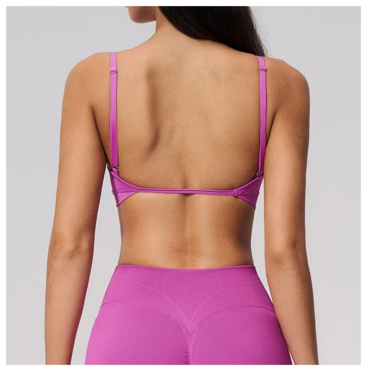 SPARK Seamless Ribbed 3-Way Convertible Yoga Sports Bra ZC3597