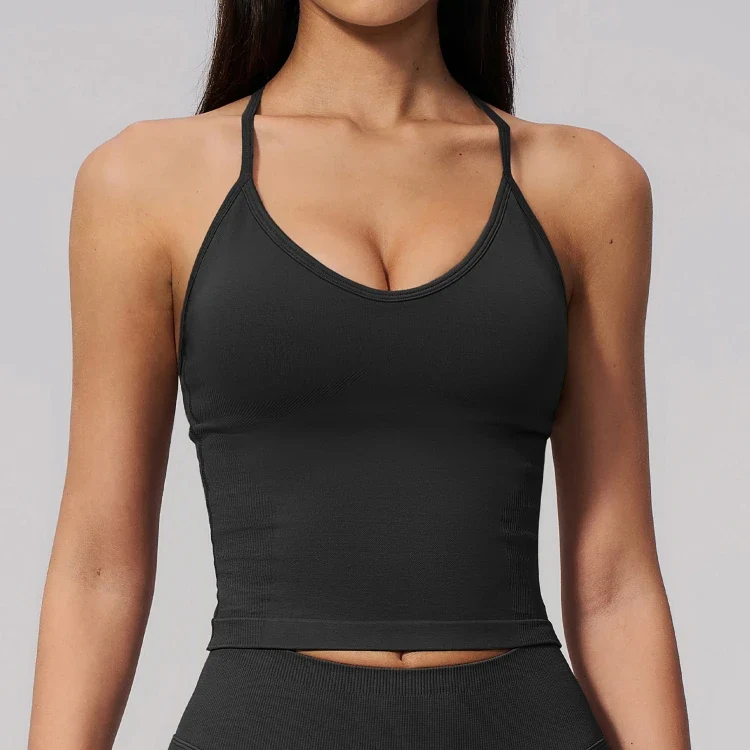 SPARK Seamless Halter Neck Y-Back Yoga Fitness Tank Top ZC3597
