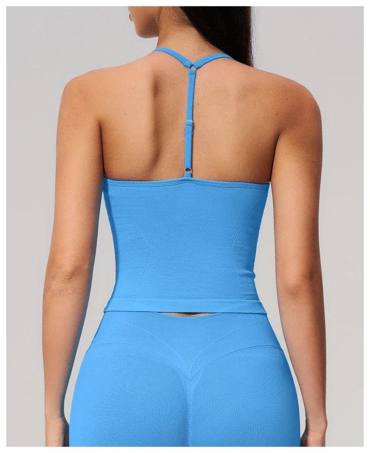 SPARK Seamless Halter Neck Y-Back Yoga Fitness Tank Top ZC3597