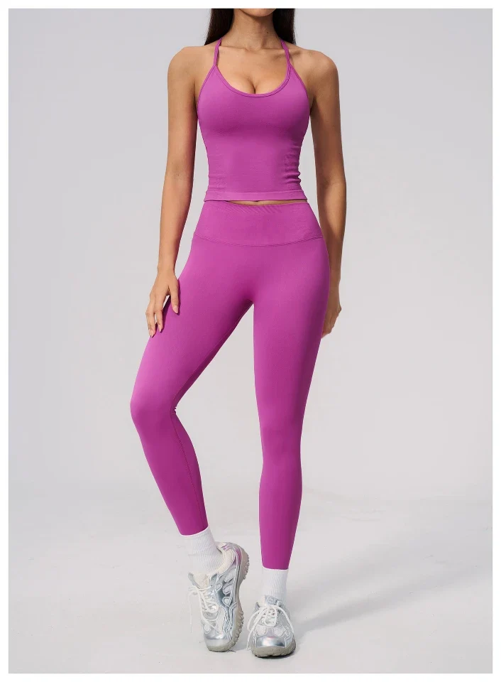 SPARK Seamless Halter Neck Y-Back Yoga Fitness Tank Top ZC3597