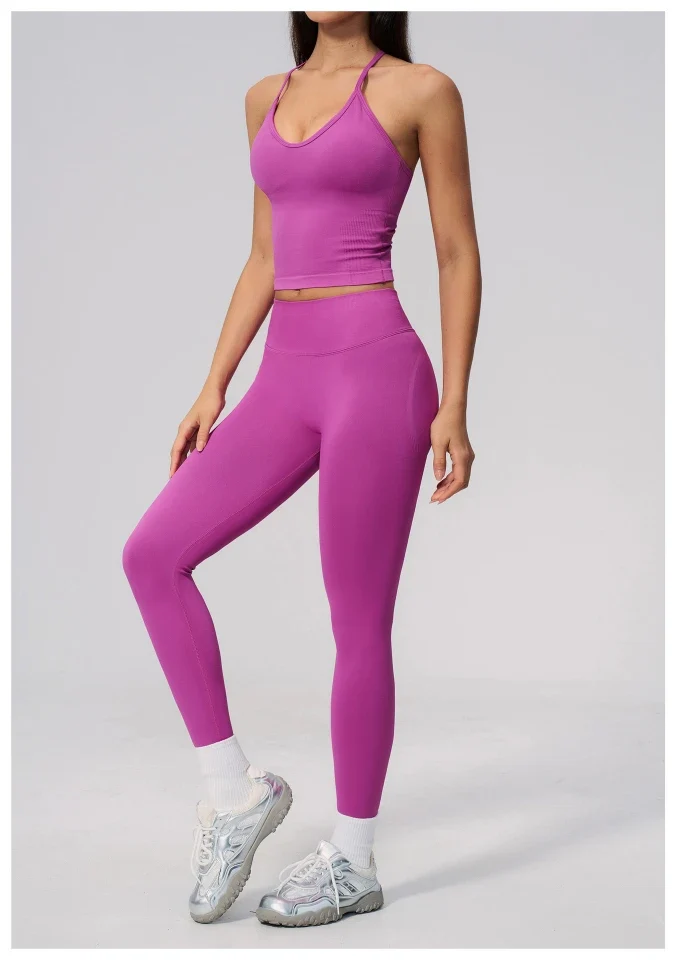SPARK Seamless Halter Neck Y-Back Yoga Fitness Tank Top ZC3597