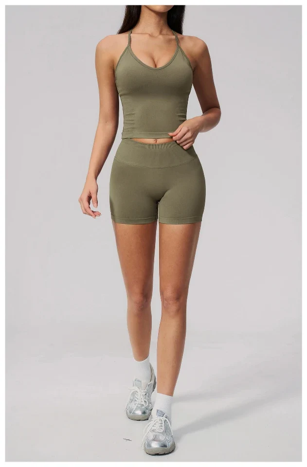 SPARK Seamless Halter Neck Y-Back Yoga Fitness Tank Top ZC3597