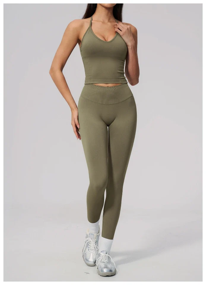 SPARK Seamless Halter Neck Y-Back Yoga Fitness Tank Top ZC3597
