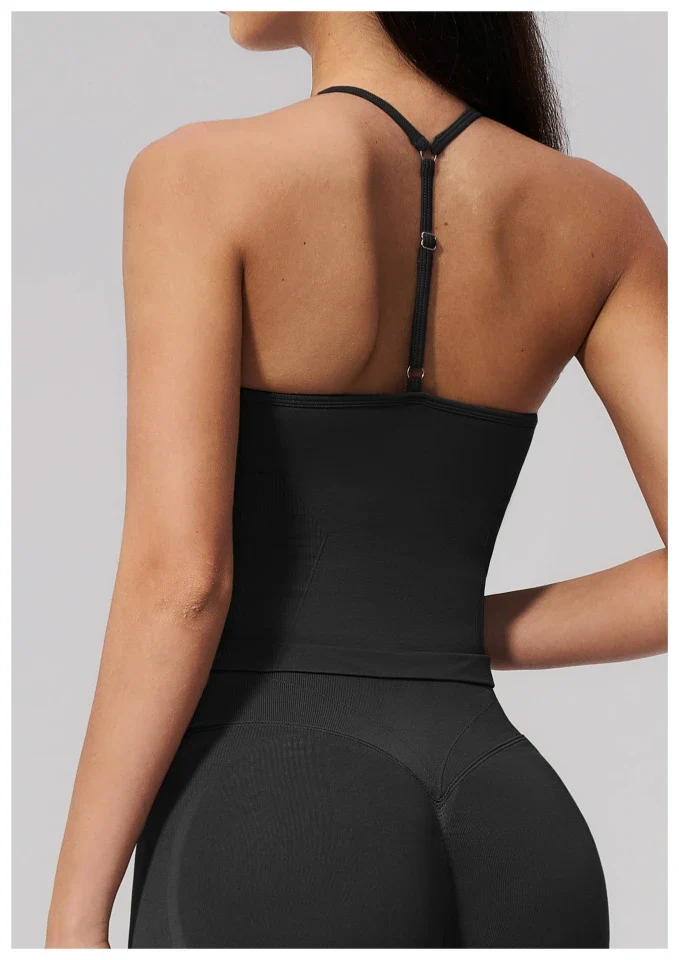 SPARK Seamless Halter Neck Y-Back Yoga Fitness Tank Top ZC3597