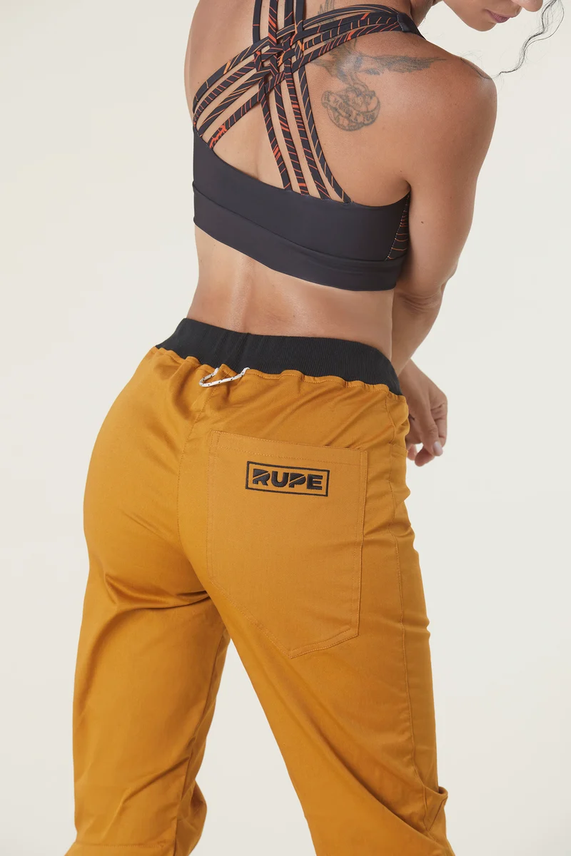 Pantalon d'escalade femme ANDE Ocre fait main