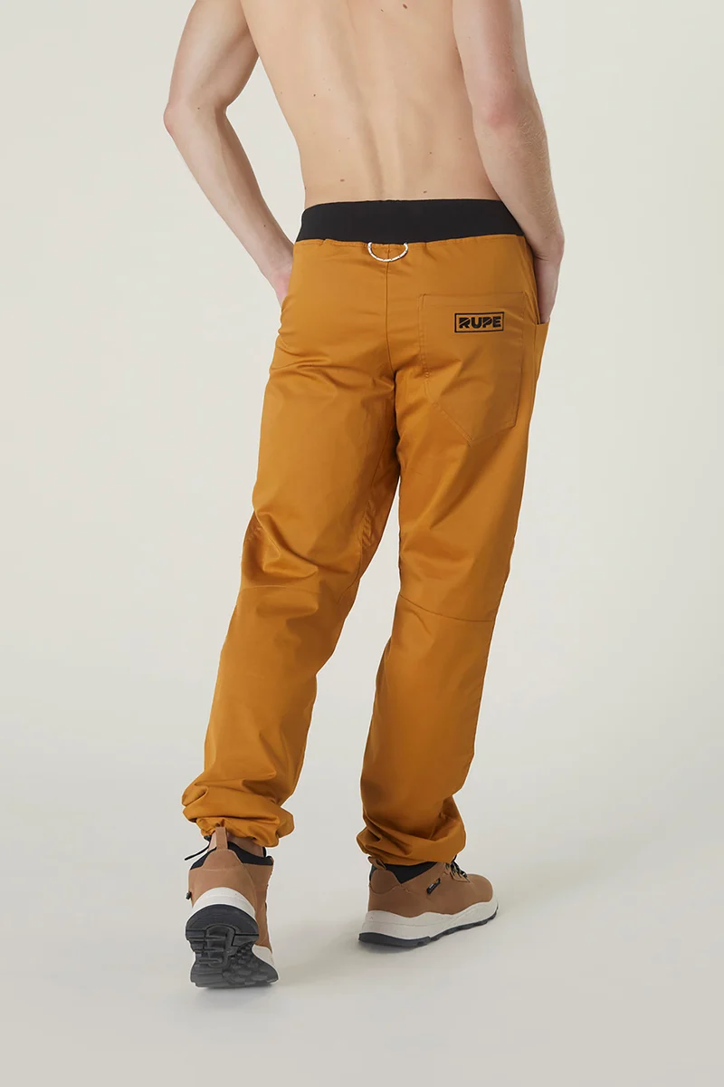 Pantalon d'escalade Pyrénées en coton couleur ocre